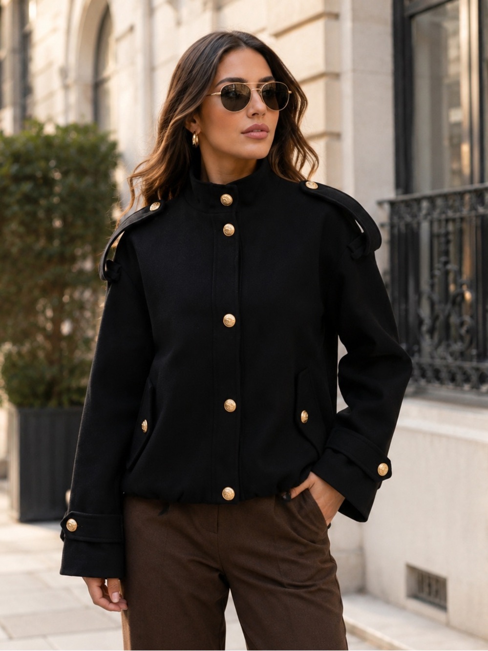 Handpicked in Paris 🇫🇷 Parisian Military-Inspired Jacket – Chic & Timeless 🇫🇷